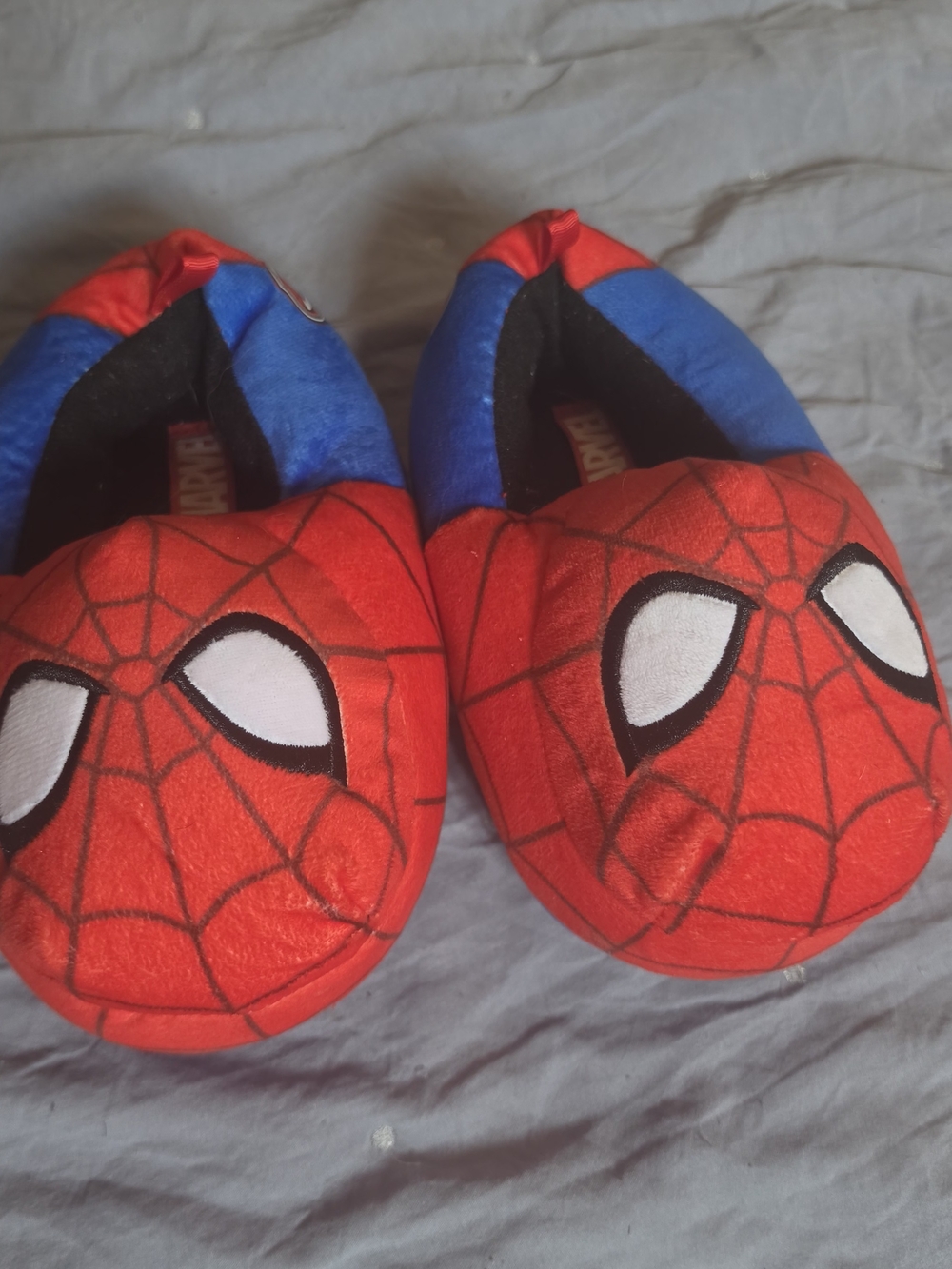 Spider-Man Plush Slippers - Red & Blue Kids